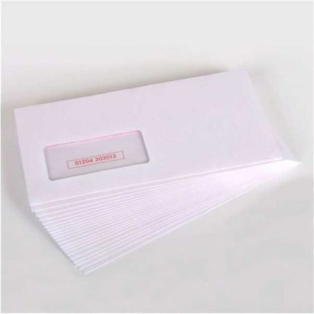 DL++ white window gummed mailing wallet envelopes
