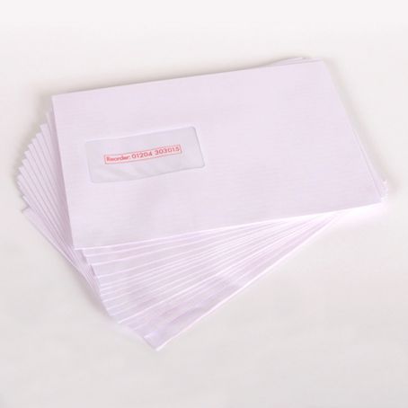 C5+ gummed white window gummed mailing wallet envelopes 
