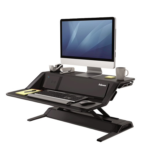 Fellowes Lotus™ DX Sit-Stand Workstation - Black