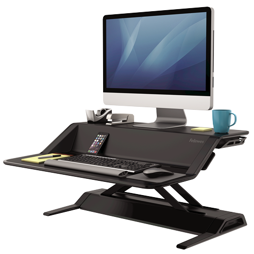 Fellowes Lotus™ Sit-Stand Workstation - Black