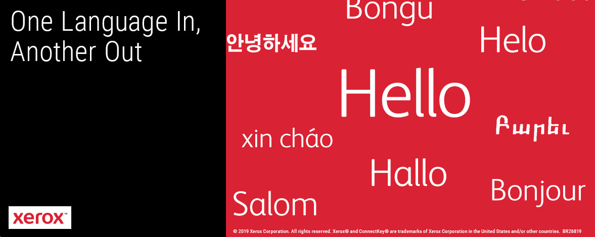 Xerox Translation App languages