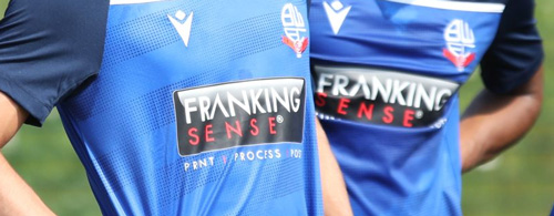 Franking Sense BWFC Training Wear Franking Sense sponsors Bolton Wanderers FC Training Wear
