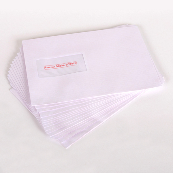 C5+ gummed white window gummed mailing wallet envelopes